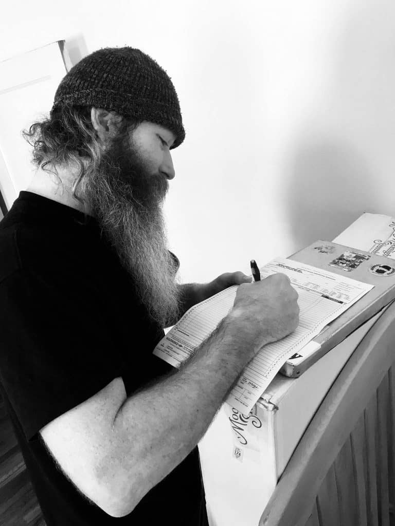 joe doing interstate household goods paperwork