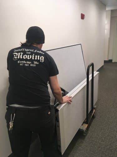 office moving, office mover with dolly